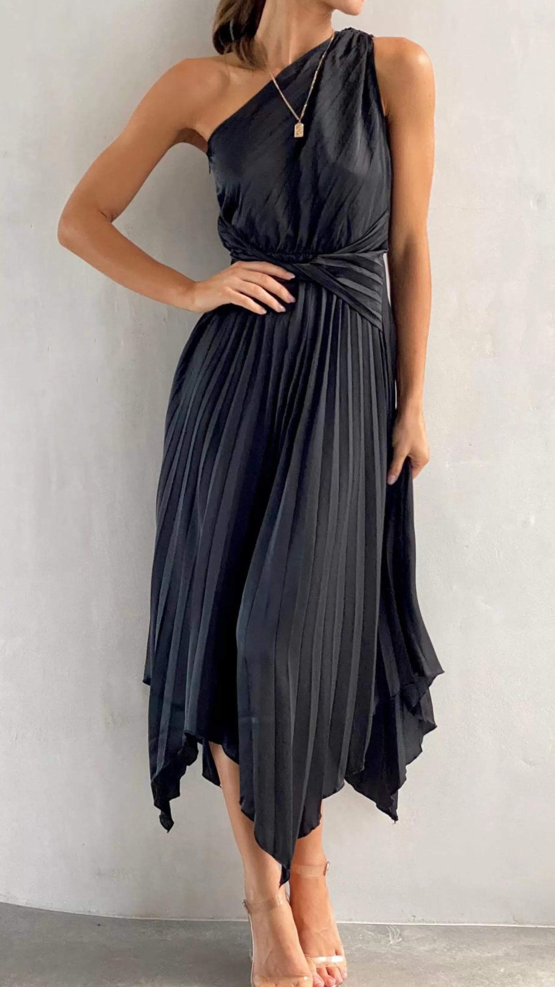 Cali One Shoulder Midi Dress - | Billy J Flash Sale