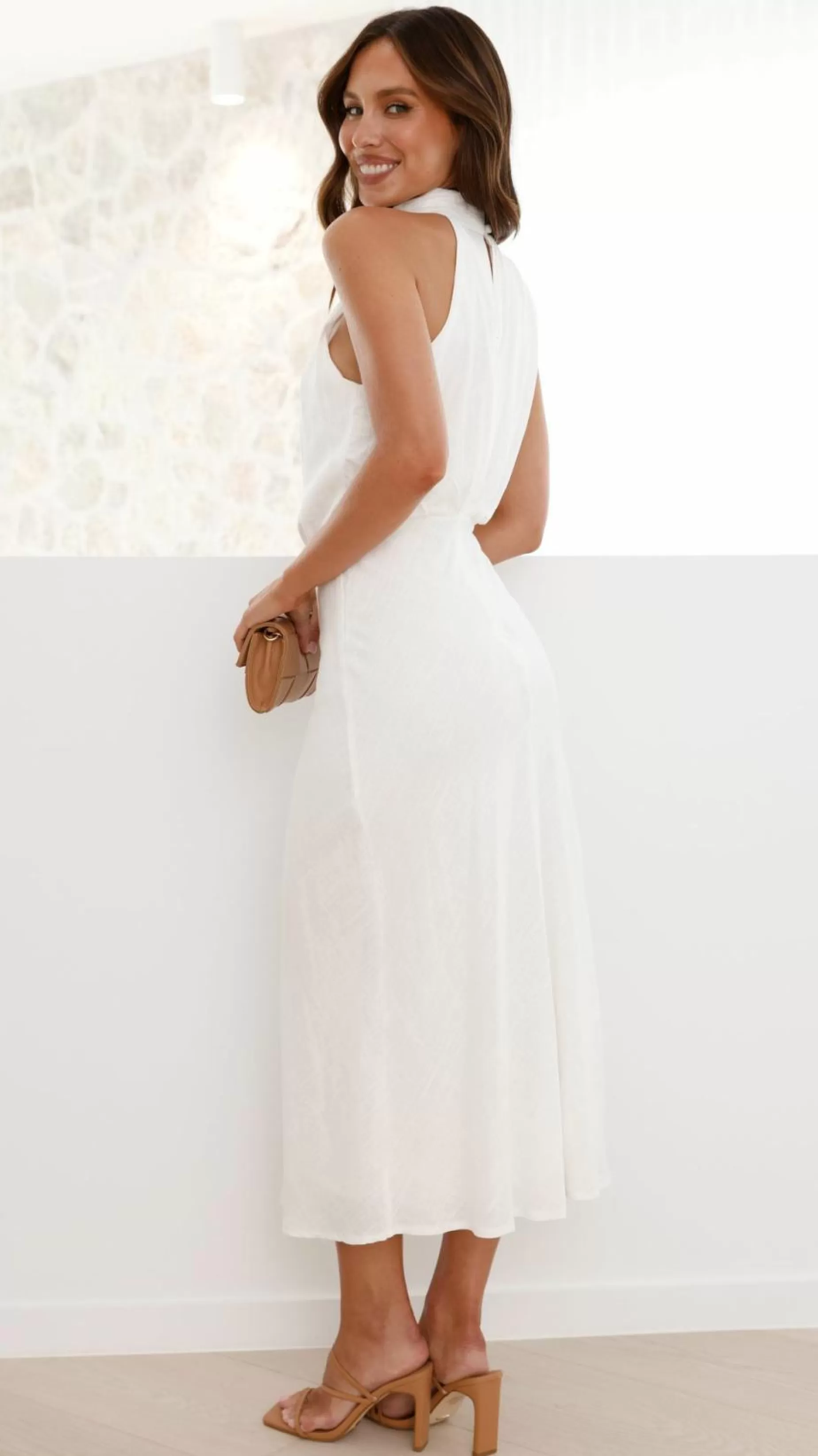 Estha Linen Maxi Dress - | Billy J Store