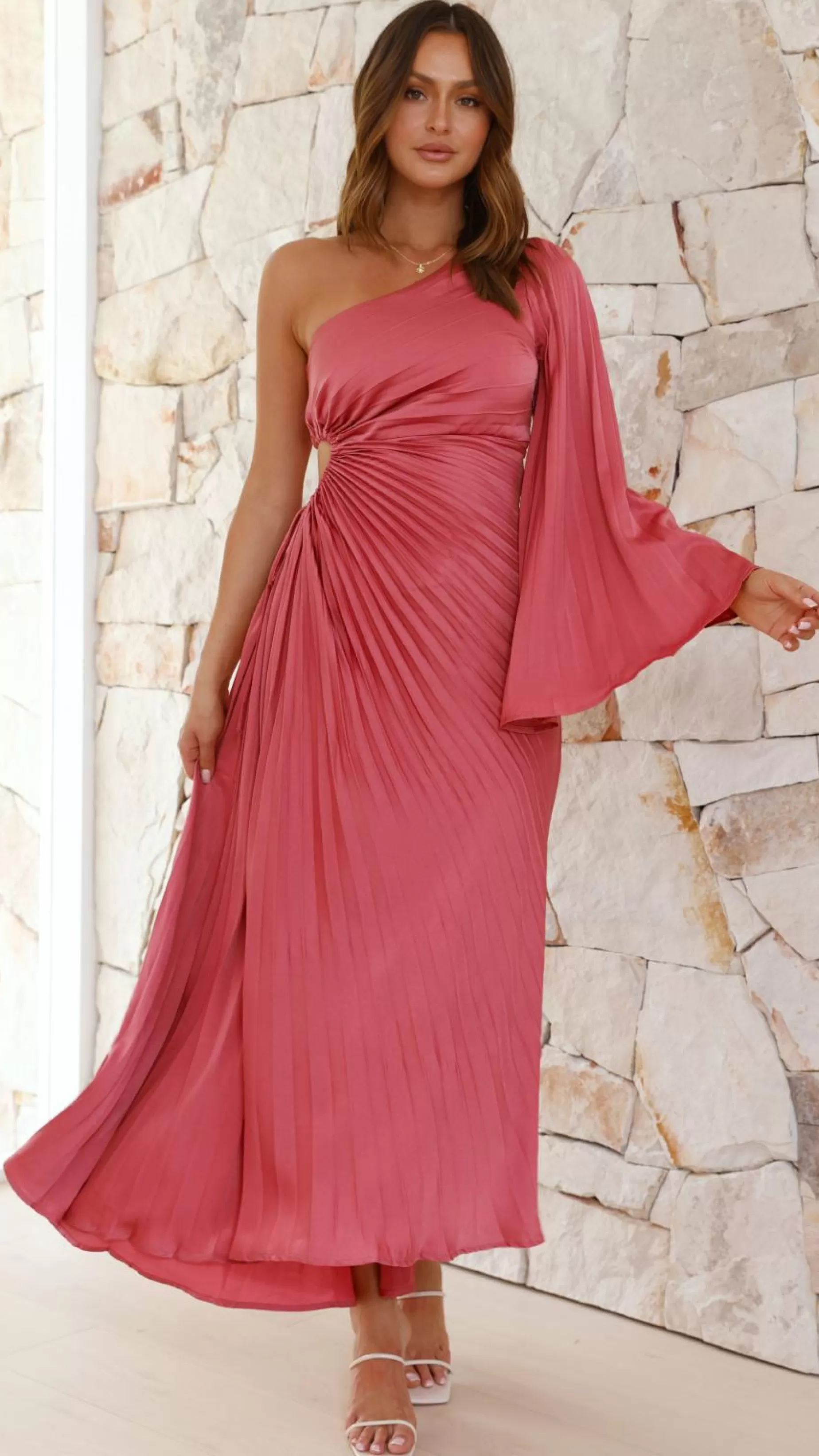Gwen One Shoulder Maxi Dress - | Billy J Clearance