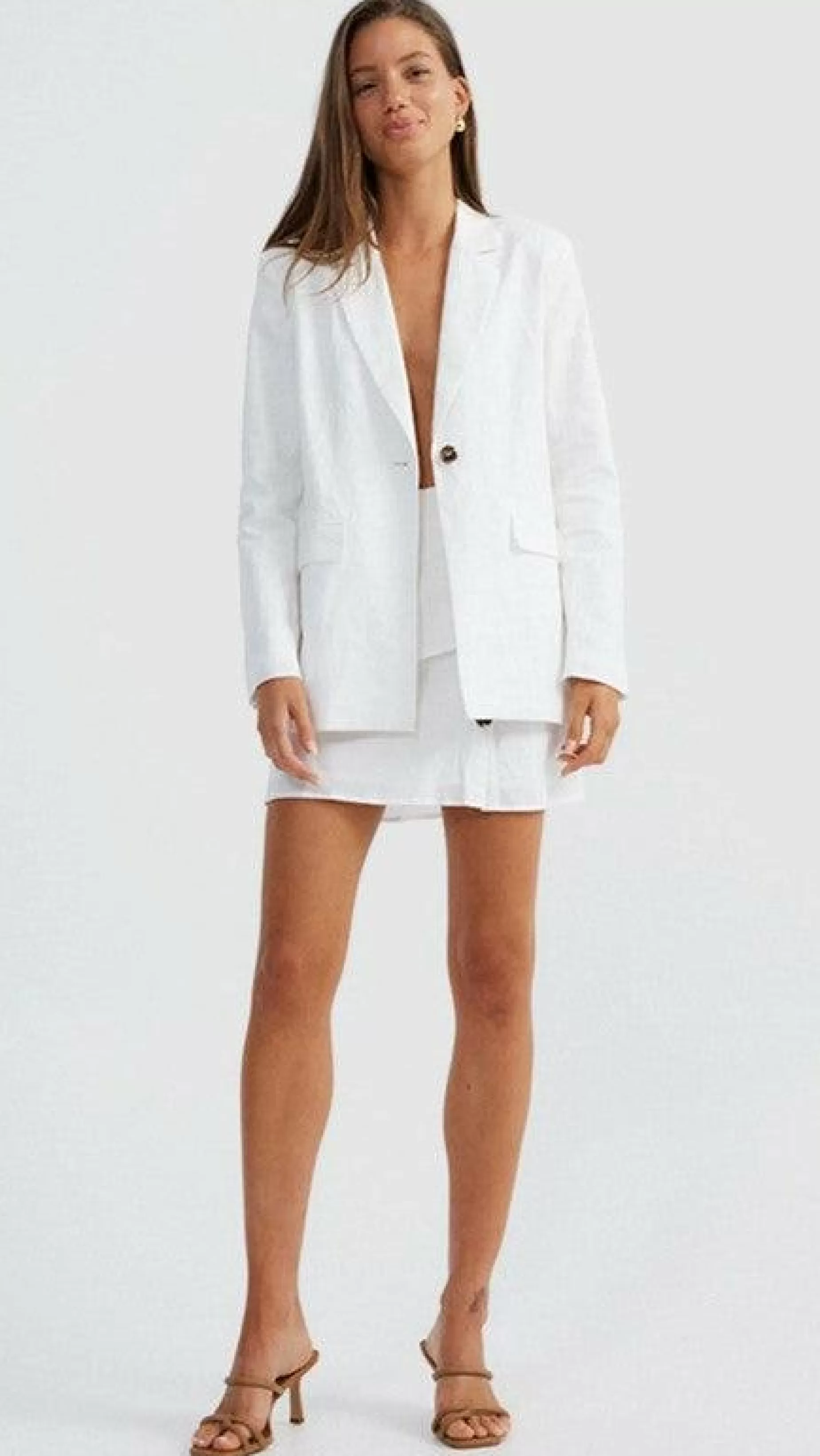 Hale Linen Blazer - | Billy J Discount