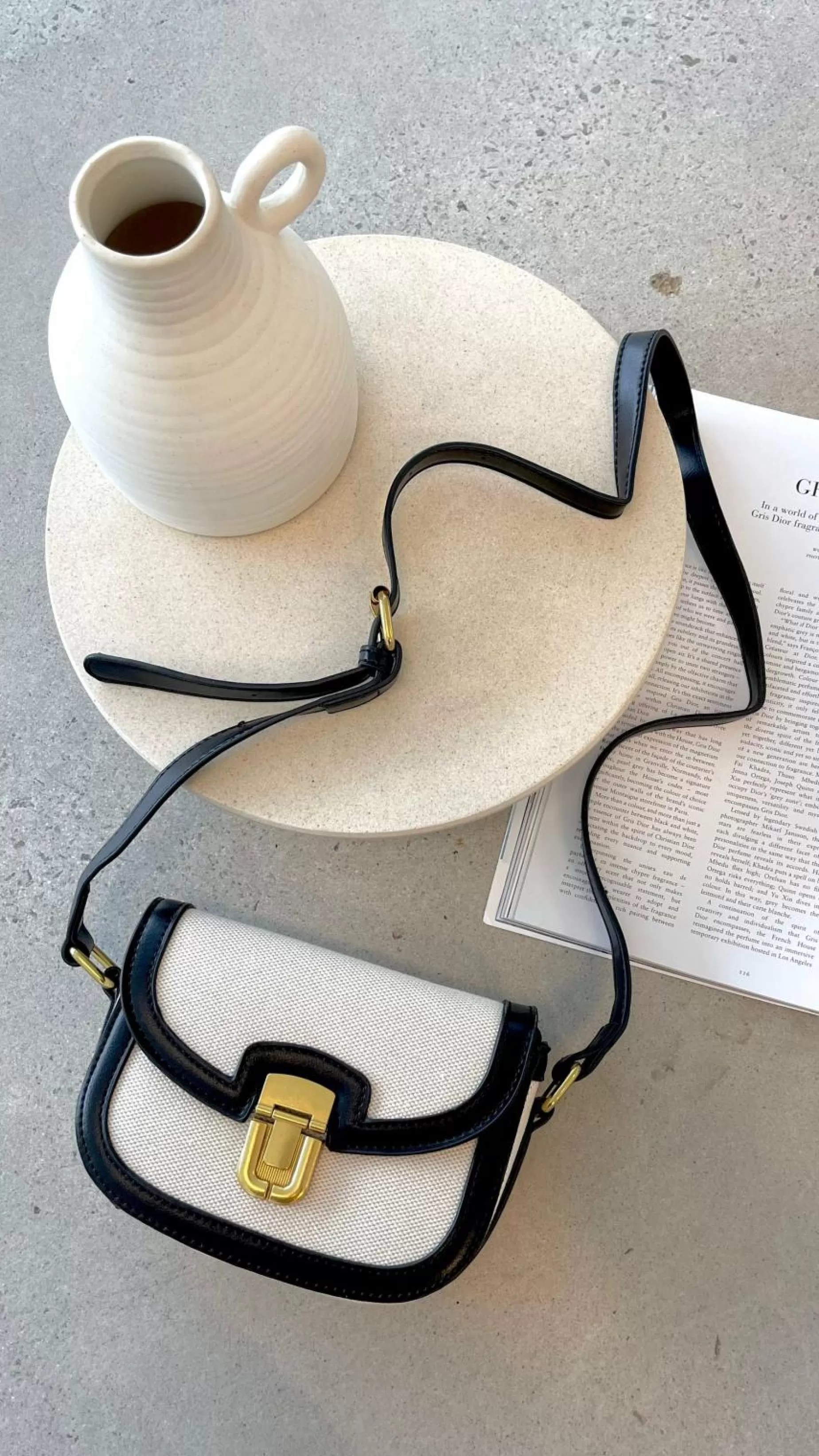 Isobel Fabric Saddle Cross Body Bag - | Billy J Clearance