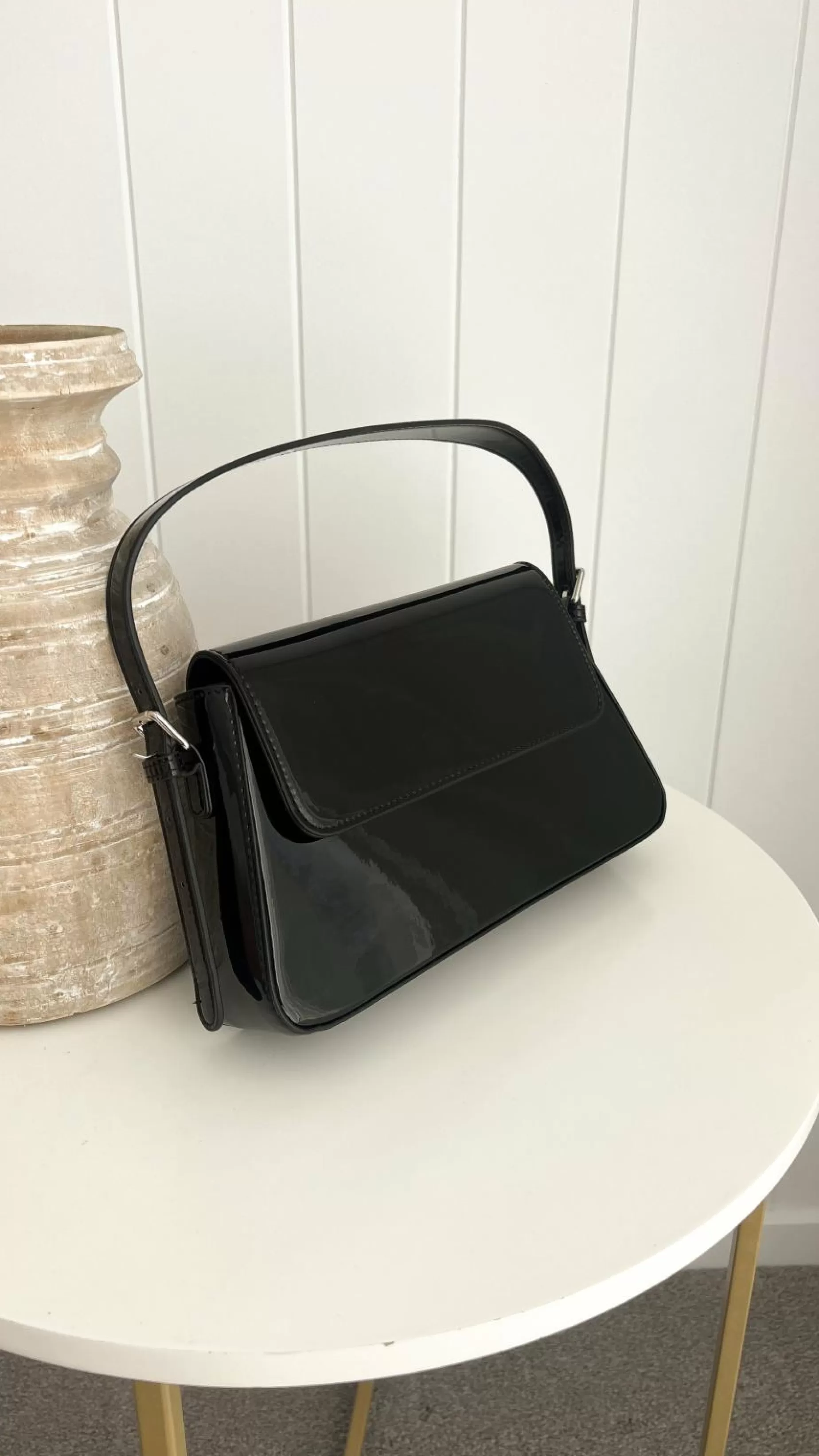 Maisie High Shine Handbag - | Billy J Fashion