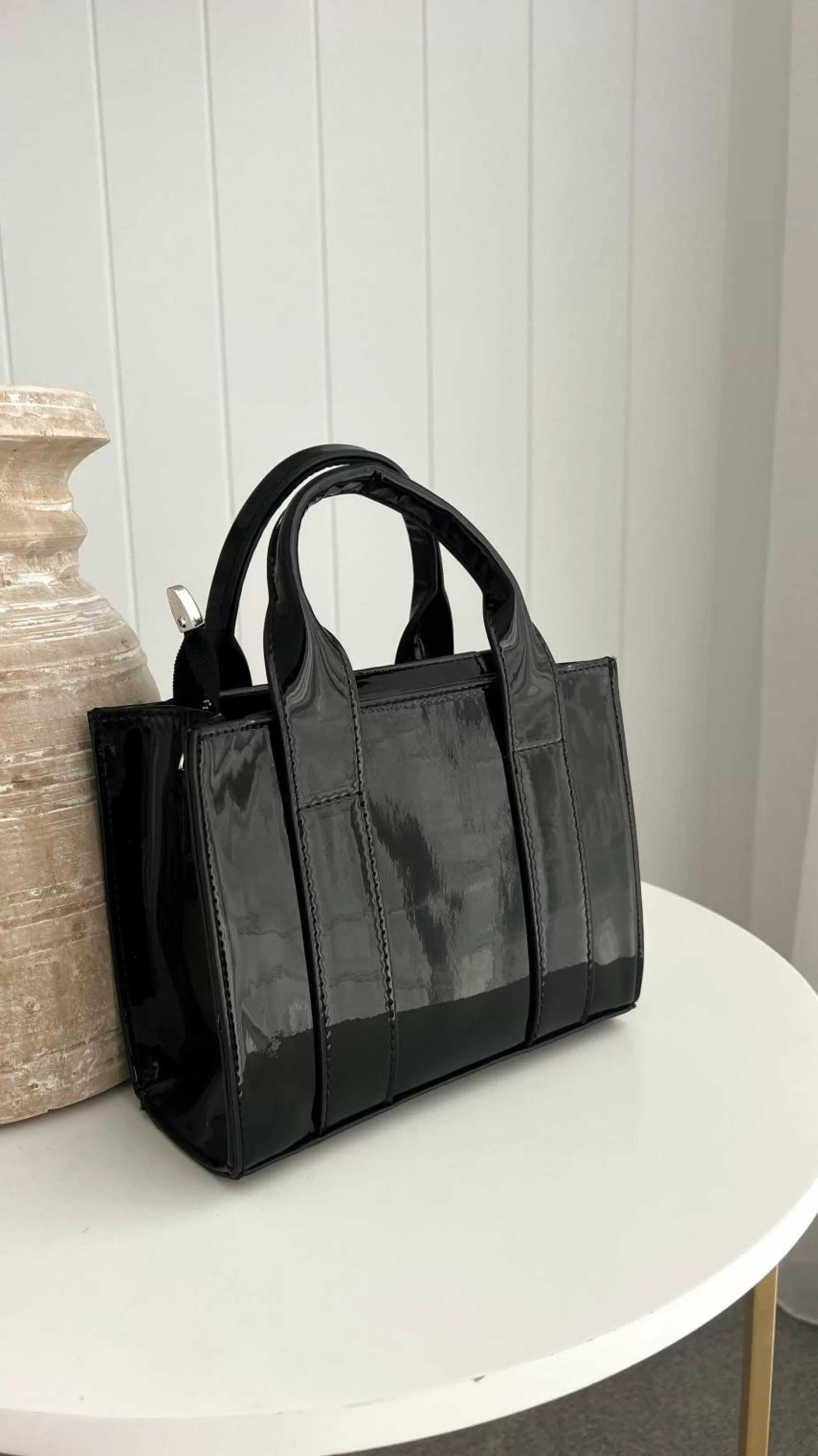 Mallory High Shine Mini Tote Bag - | Billy J Cheap