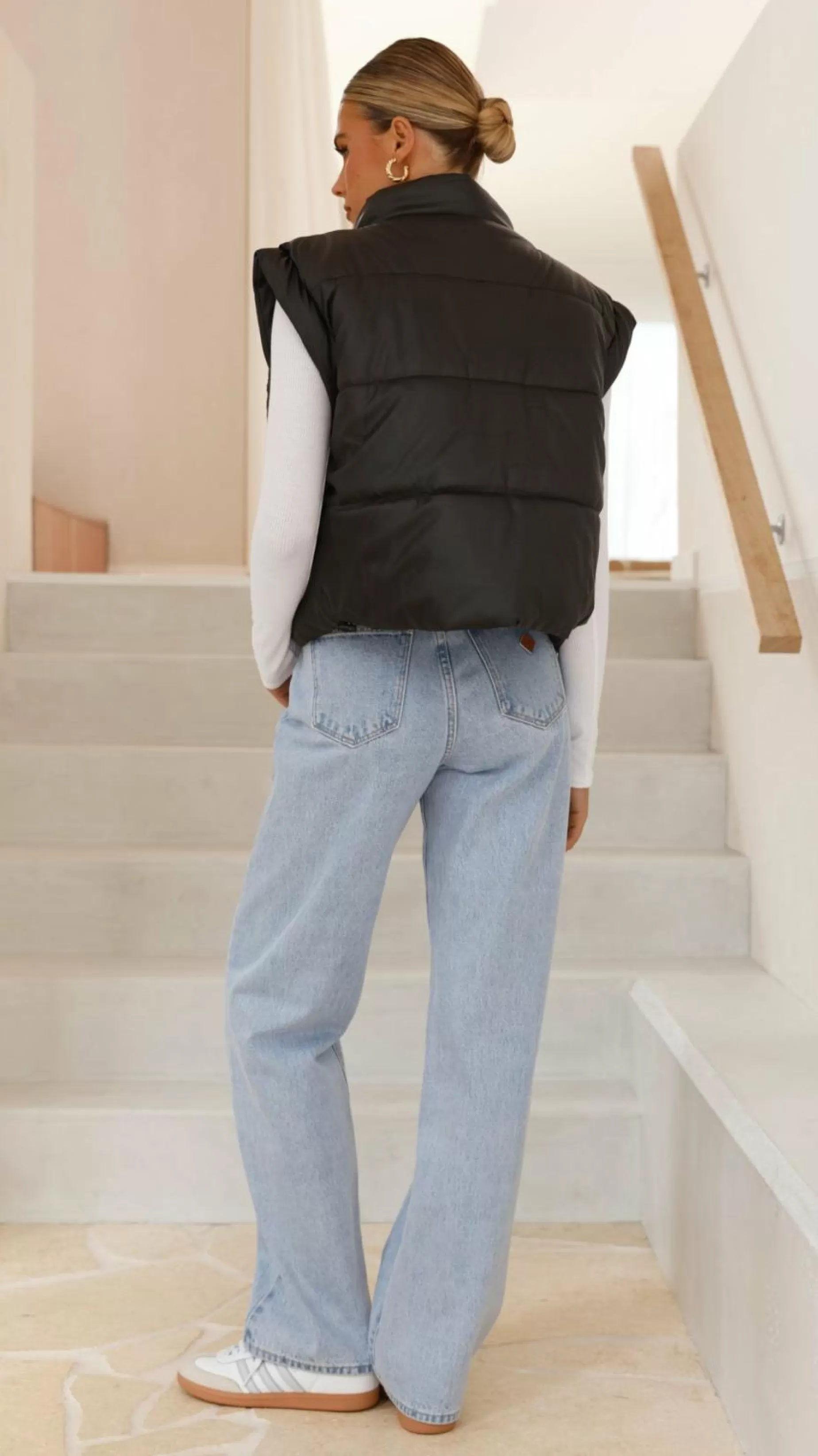Odessa Cropped Puffer Vest - | Billy J Fashion