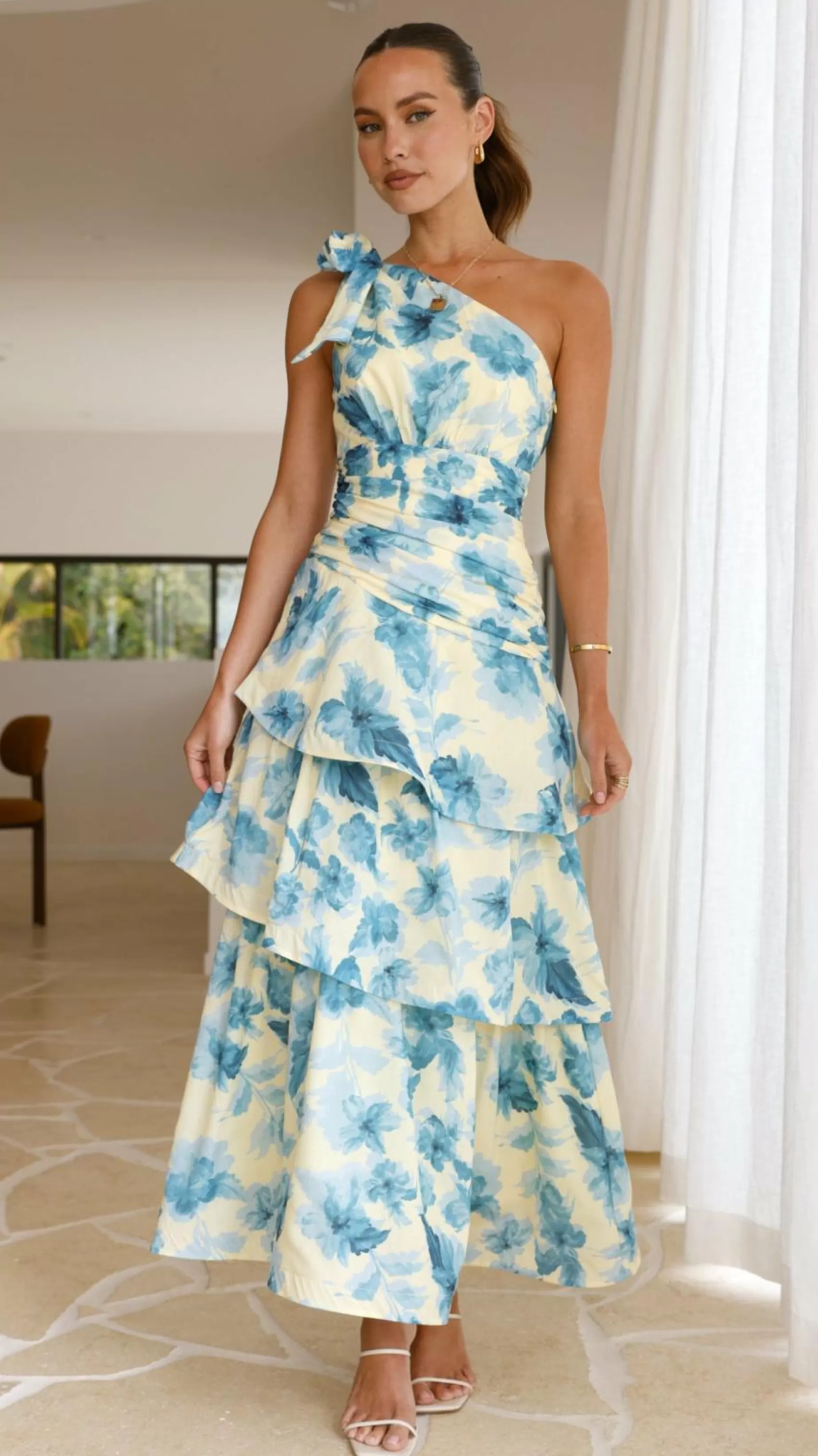 Odilie One Shoulder Maxi Dress - | Billy J Fashion