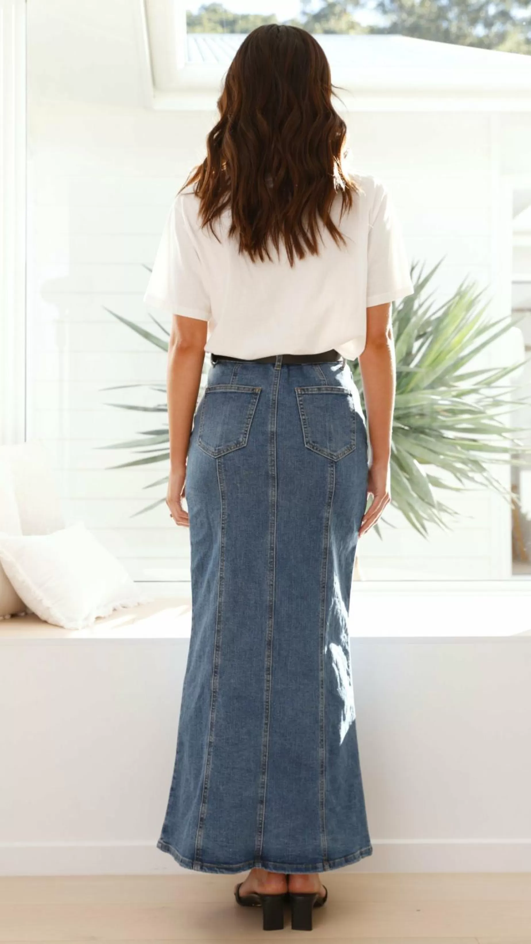 Penelope Denim Maxi Skirt - | Billy J Store
