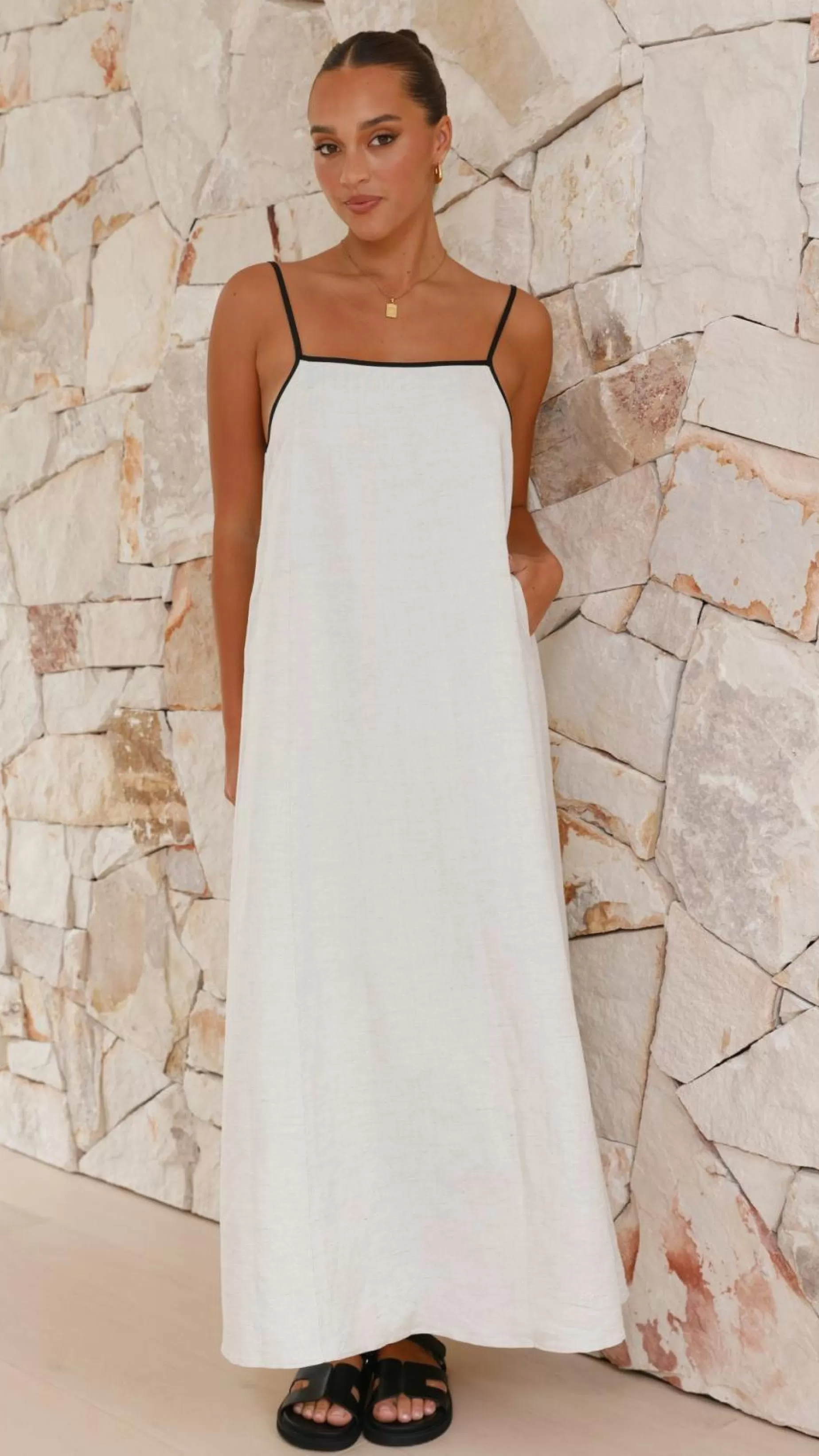 Sail Away Contrast Dress - | Billy J Fashion